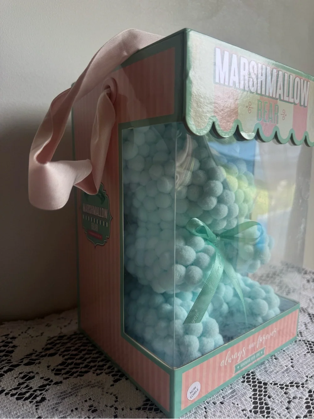 💗5 for $25💗 Motion Design Always & Forever Mint Marshmallow Bear Decor Plush